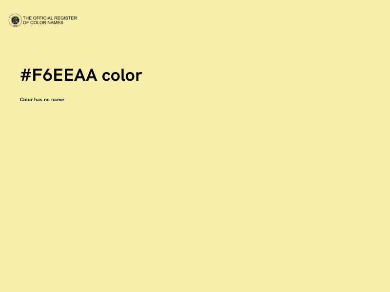 #F6EEAA color image