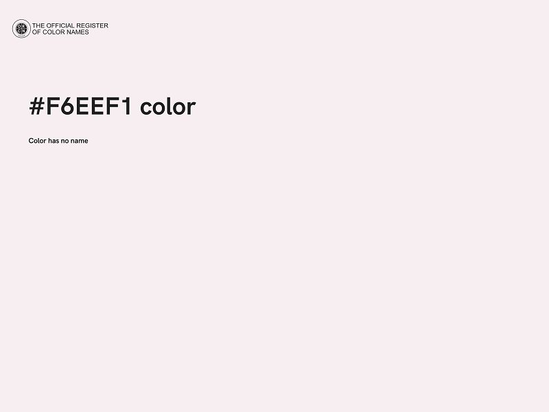#F6EEF1 color image