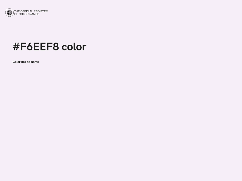 #F6EEF8 color image