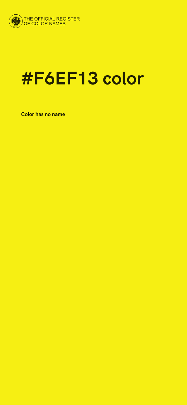 #F6EF13 color image