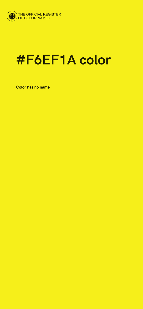 #F6EF1A color image