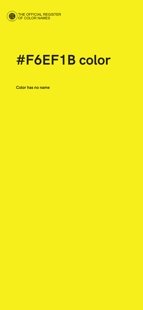 #F6EF1B color image