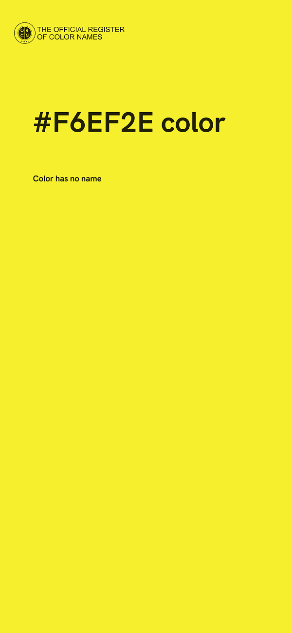 #F6EF2E color image