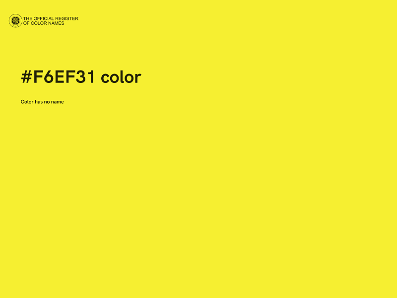 #F6EF31 color image
