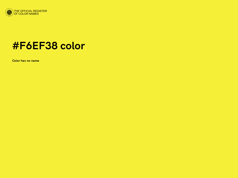 #F6EF38 color image