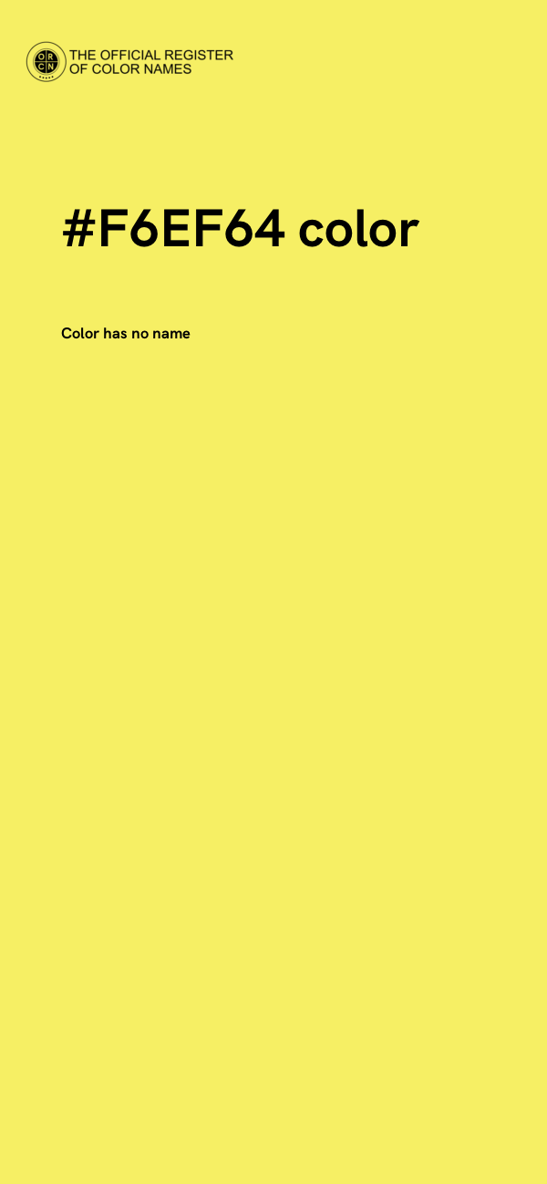 #F6EF64 color image