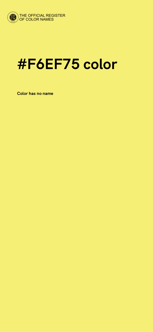 #F6EF75 color image