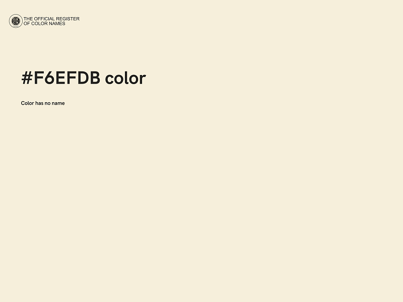 #F6EFDB color image