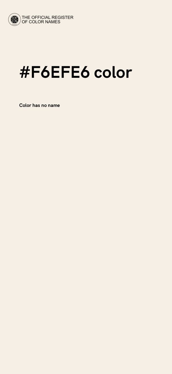 #F6EFE6 color image