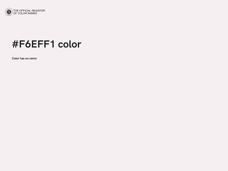 #F6EFF1 color image