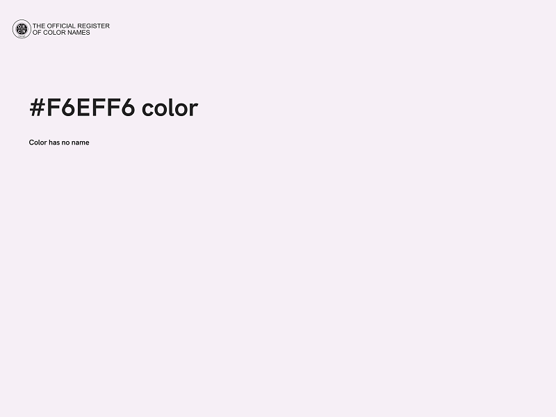 #F6EFF6 color image