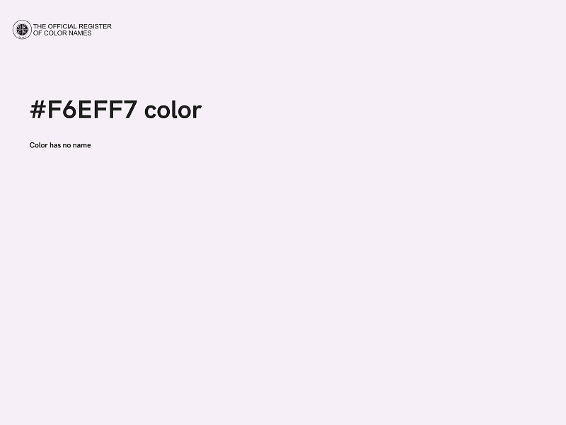 #F6EFF7 color image
