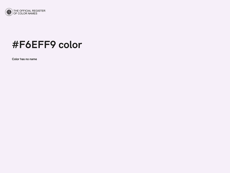 #F6EFF9 color image