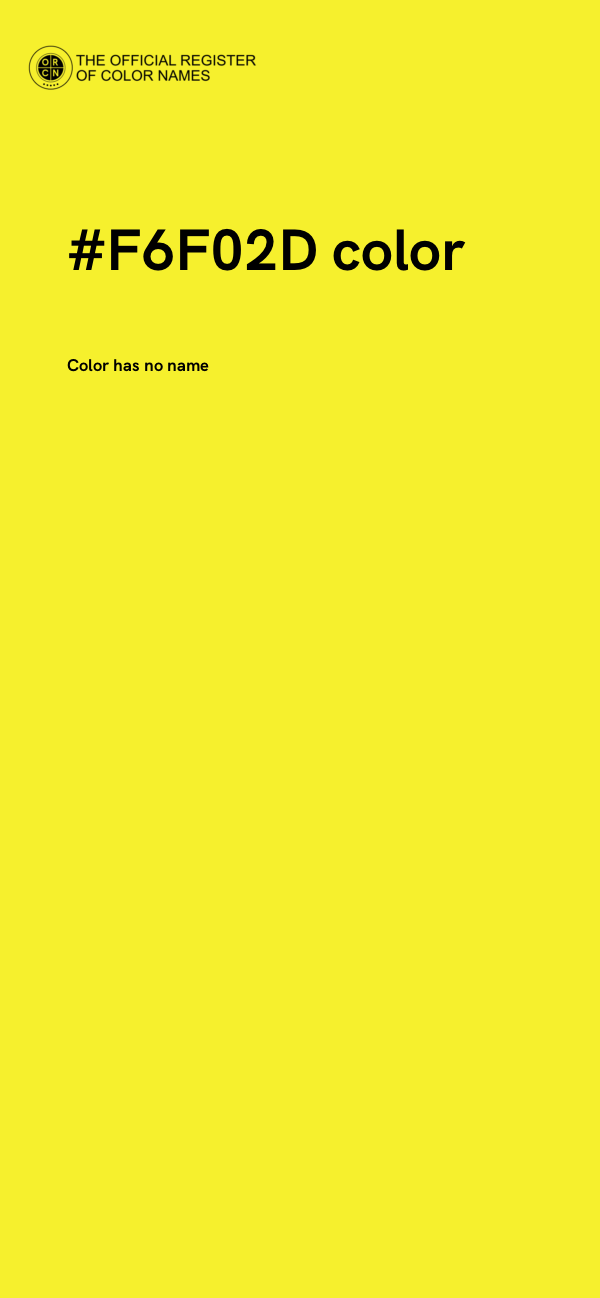 #F6F02D color image