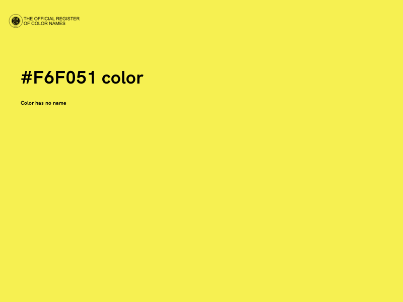 #F6F051 color image