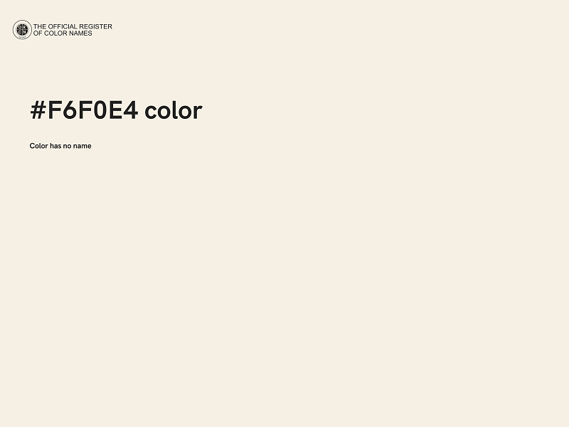 #F6F0E4 color image