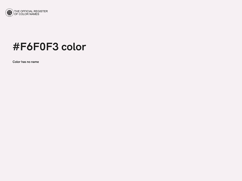 #F6F0F3 color image