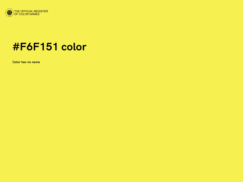 #F6F151 color image