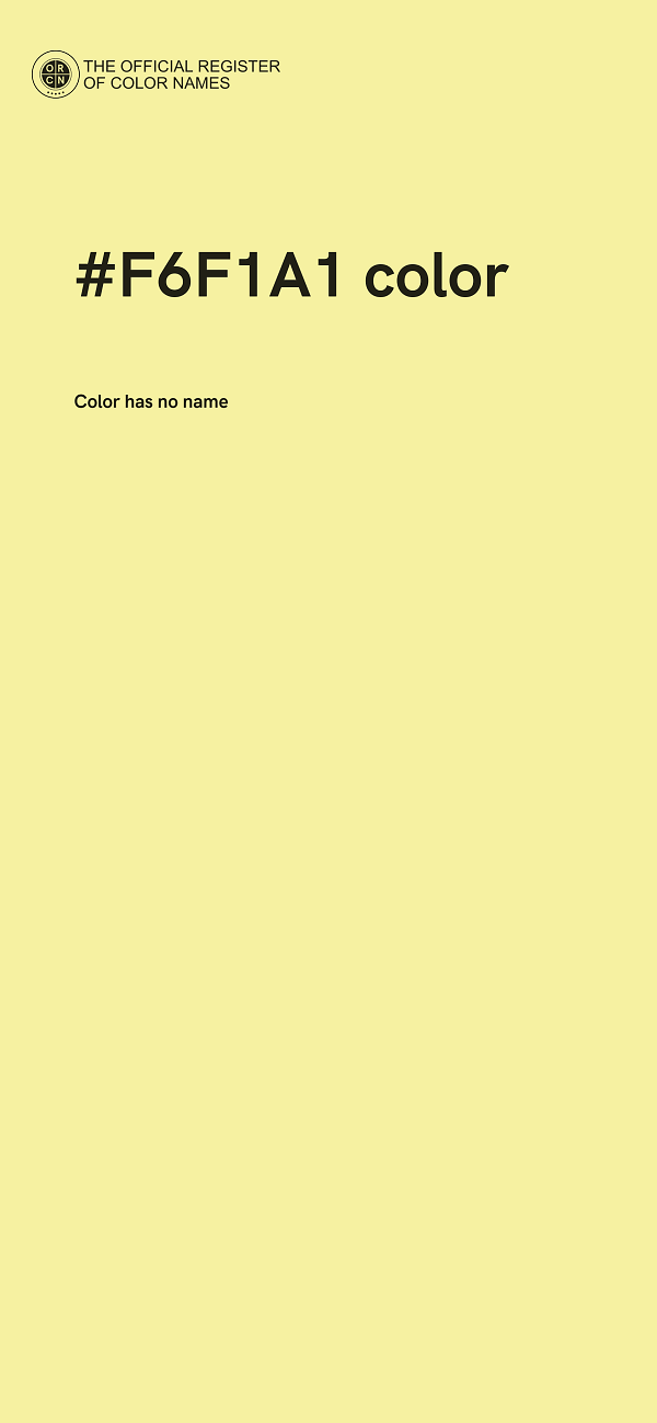 #F6F1A1 color image