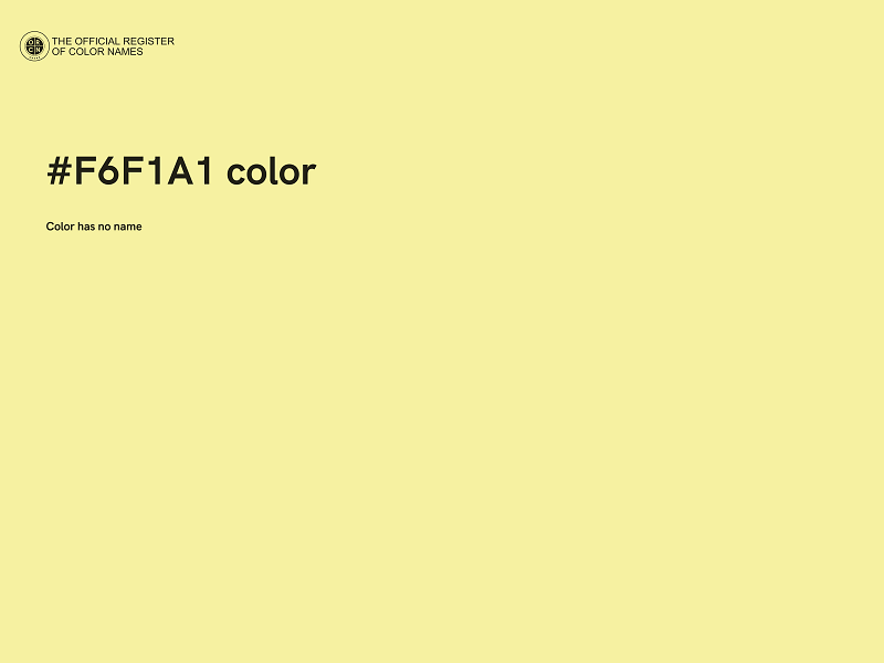 #F6F1A1 color image