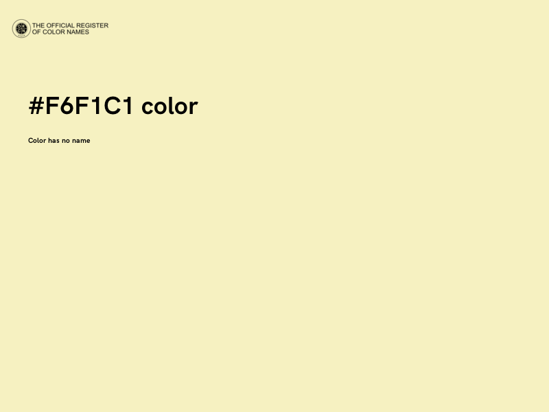 #F6F1C1 color image