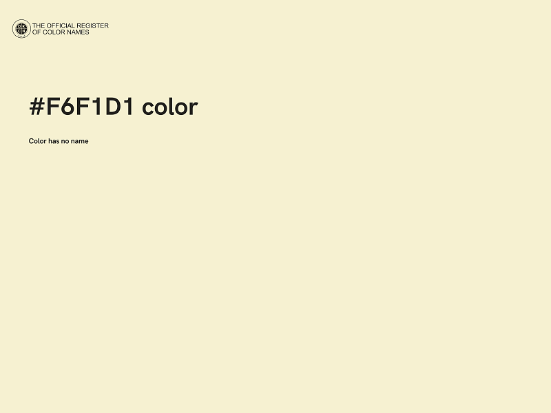 #F6F1D1 color image