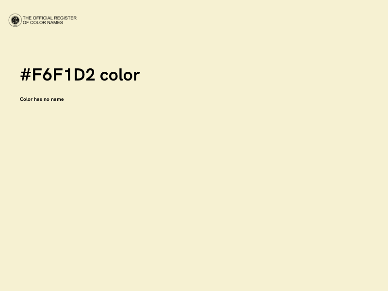 #F6F1D2 color image