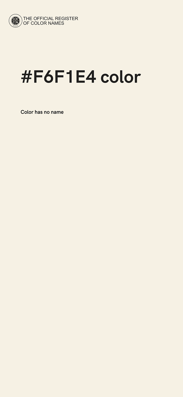 #F6F1E4 color image