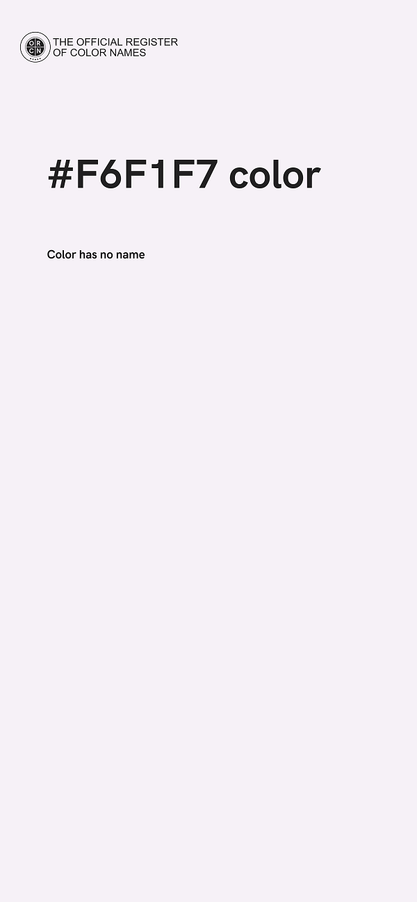 #F6F1F7 color image