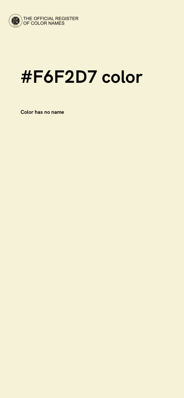 #F6F2D7 color image