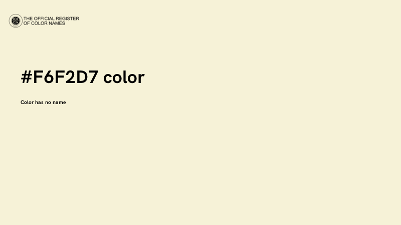 #F6F2D7 color image