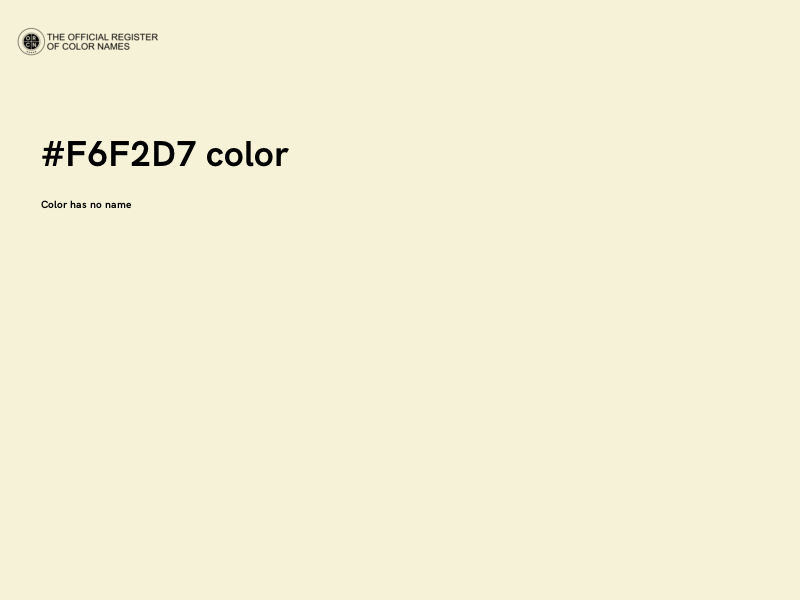 #F6F2D7 color image