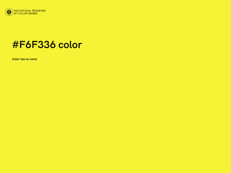 #F6F336 color image