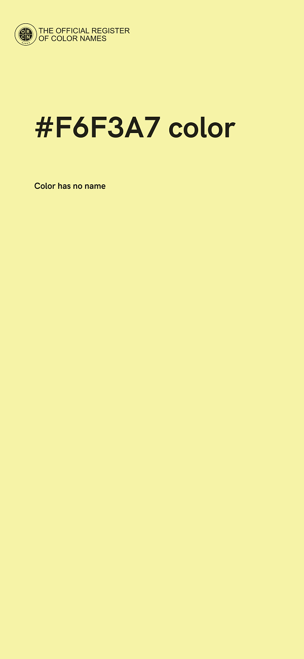 #F6F3A7 color image