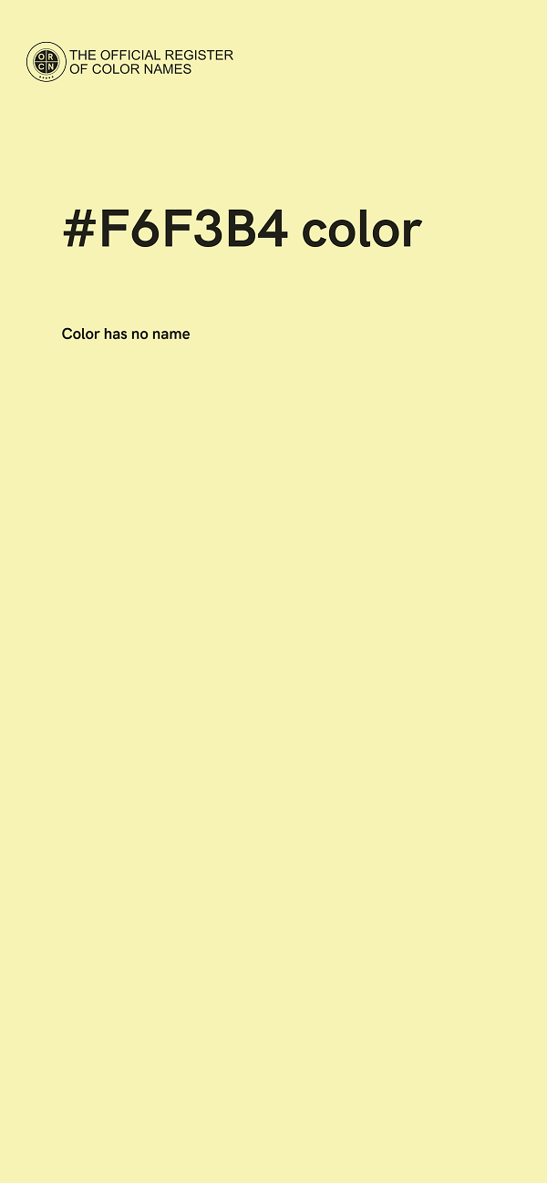 #F6F3B4 color image