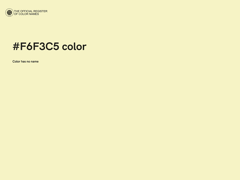 #F6F3C5 color image