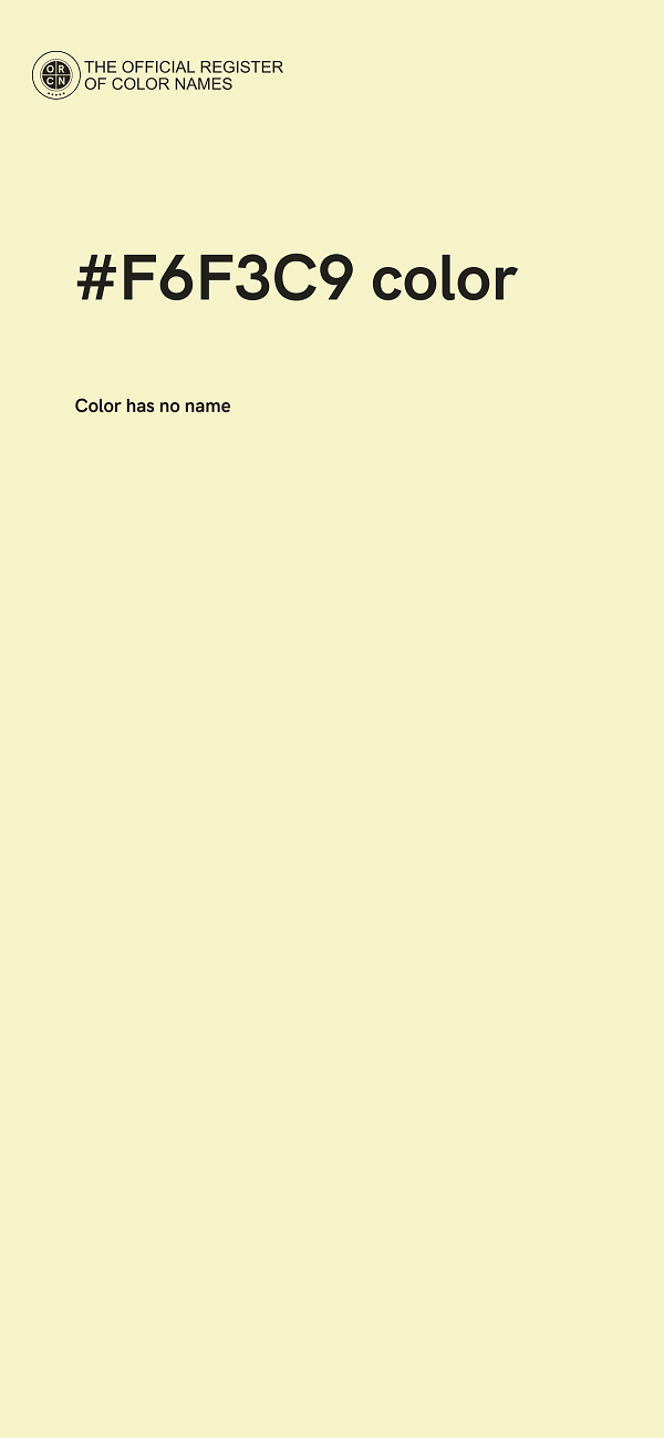 #F6F3C9 color image
