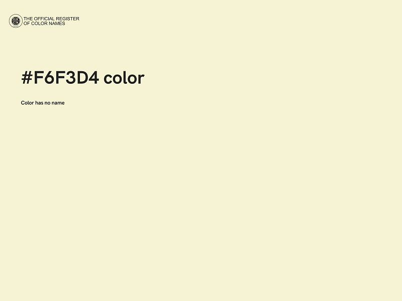 #F6F3D4 color image