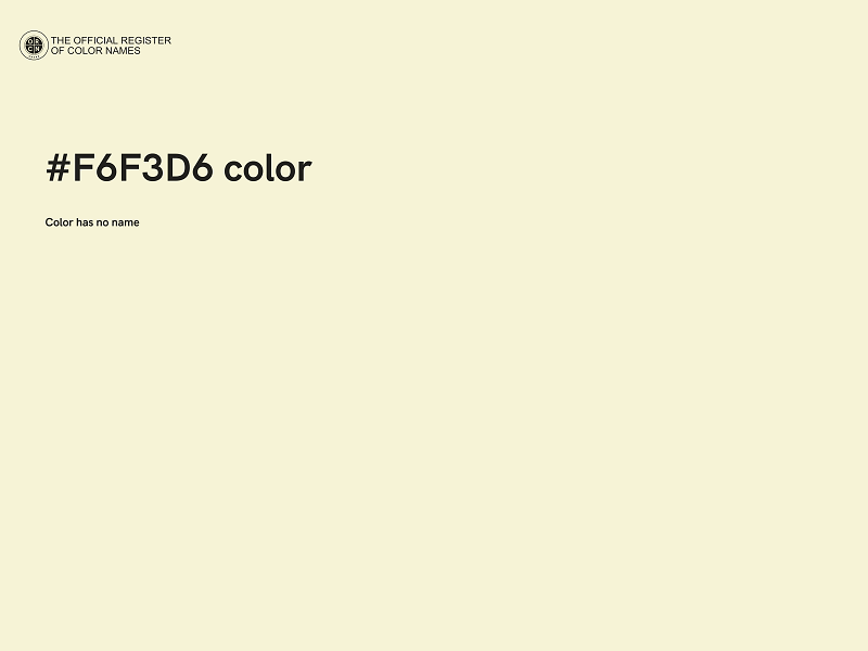 #F6F3D6 color image