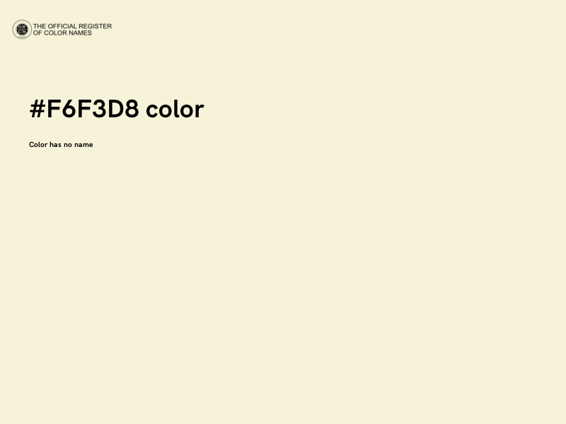 #F6F3D8 color image