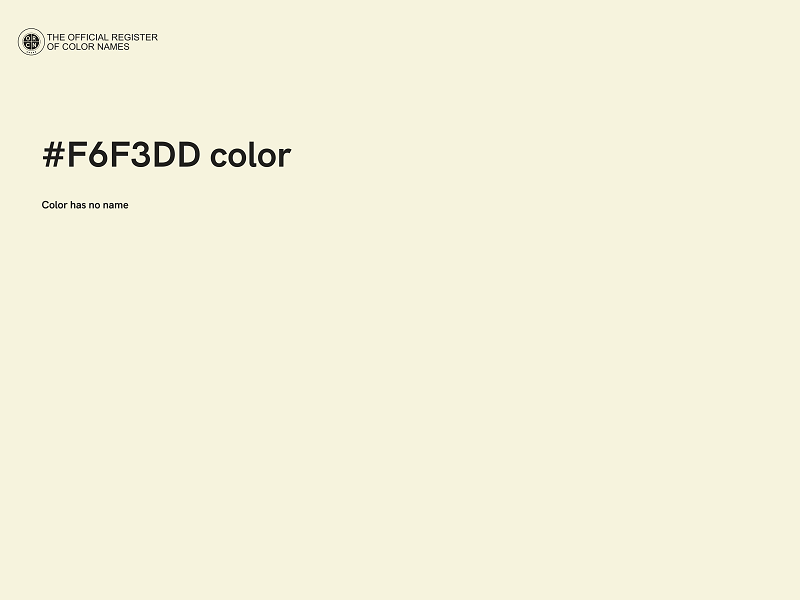 #F6F3DD color image