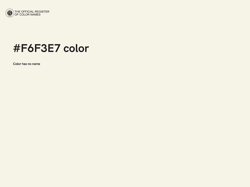 #F6F3E7 color image