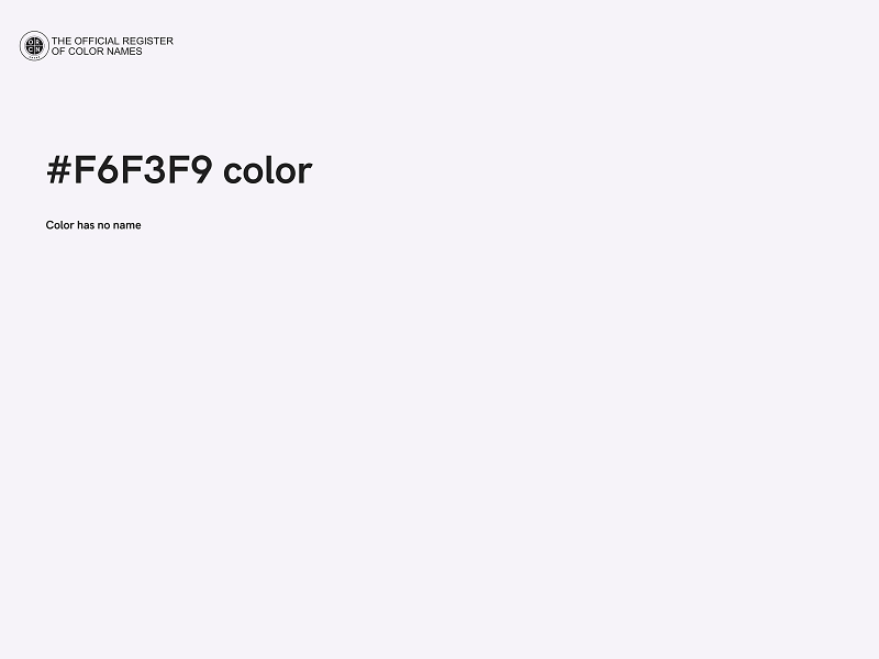 #F6F3F9 color image