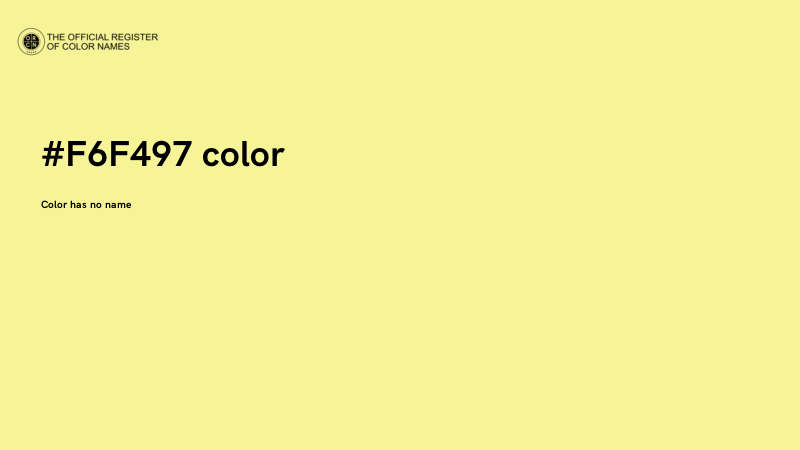 #F6F497 color image
