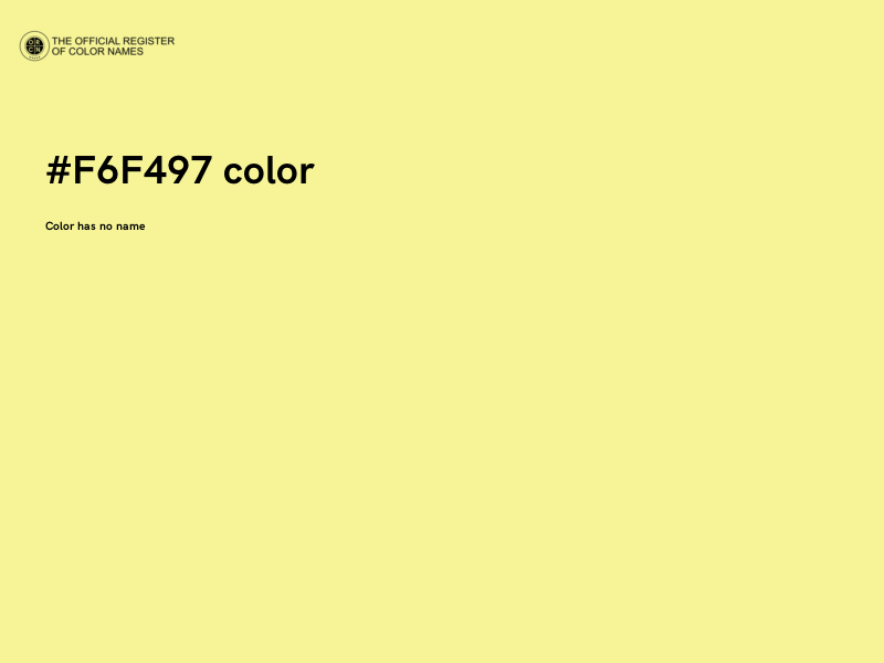 #F6F497 color image