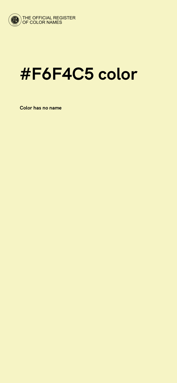 #F6F4C5 color image