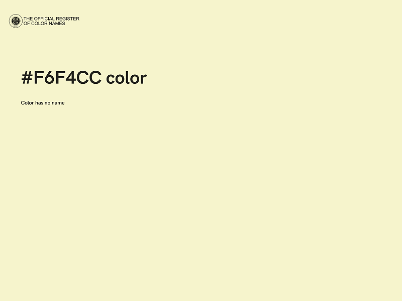 #F6F4CC color image