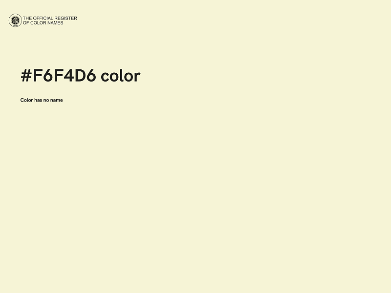 #F6F4D6 color image