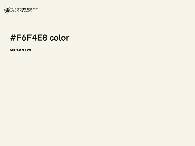 #F6F4E8 color image