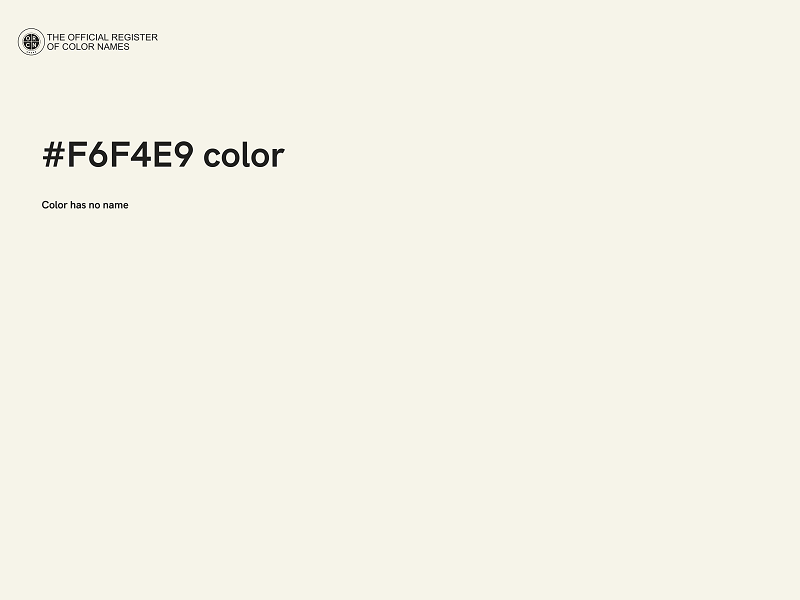 #F6F4E9 color image